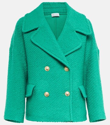 redvalentino wool-blend bouclé jacket in green