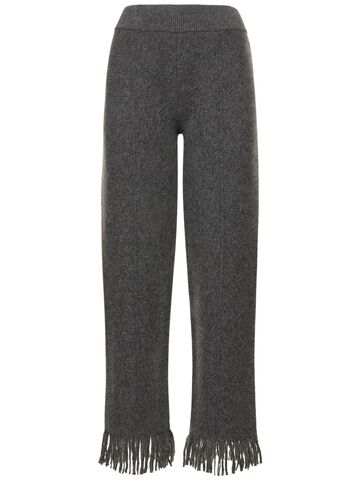 alanui a finest cashmere blend pants in grey