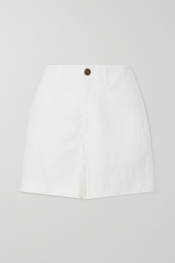 rag & bone - sofie stretch linen-blend shorts - white
