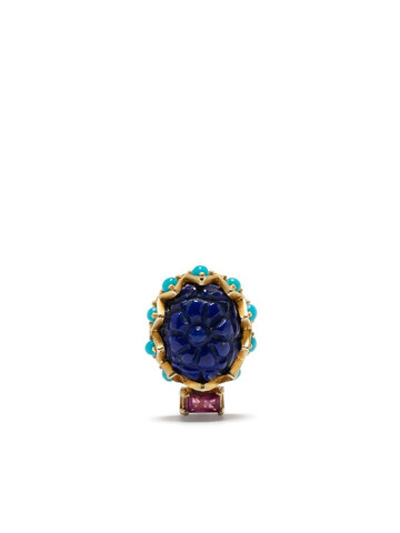 AKANSHA SETHI Lapis Lazuli stud earrings in gold