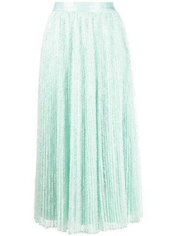 twinset pleated high-waisted skirt - green