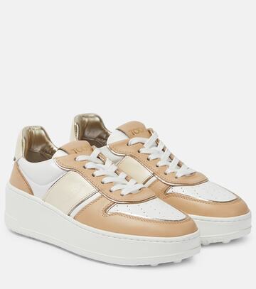 tod's cassetta leather low-top sneakers