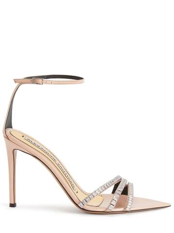 alexandre vauthier 105mm patent leather sandals in pink