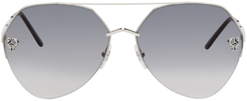 Cartier Silver Aviator Sunglasses in blue