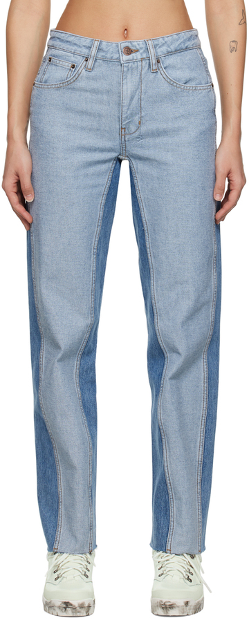 ksubi blue brooklyn recreate jeans in denim / denim