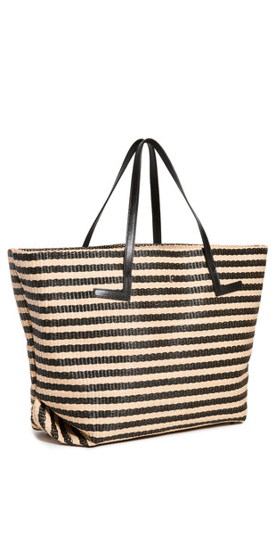Larroude Becky Tote in black / natural