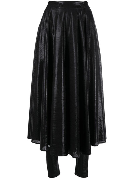 MSGM shiny leggings skirt in black