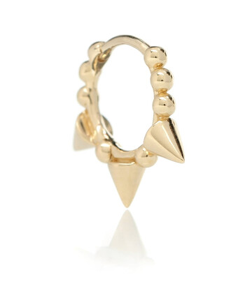 maria tash triple spike clicker 14kt gold earring in metallic