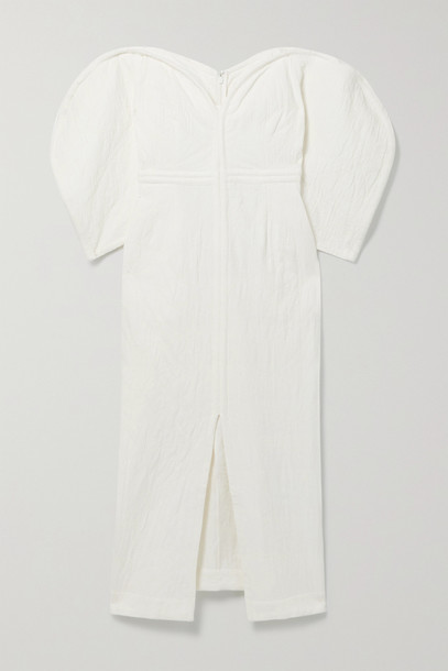 MARA HOFFMAN - + Net Sustain Leonara Organic Cotton And Linen-blend Jacquard Midi Dress - Off-white