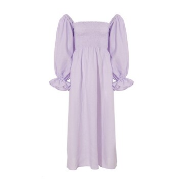 Sleeper Atlanta linen dress in lavender