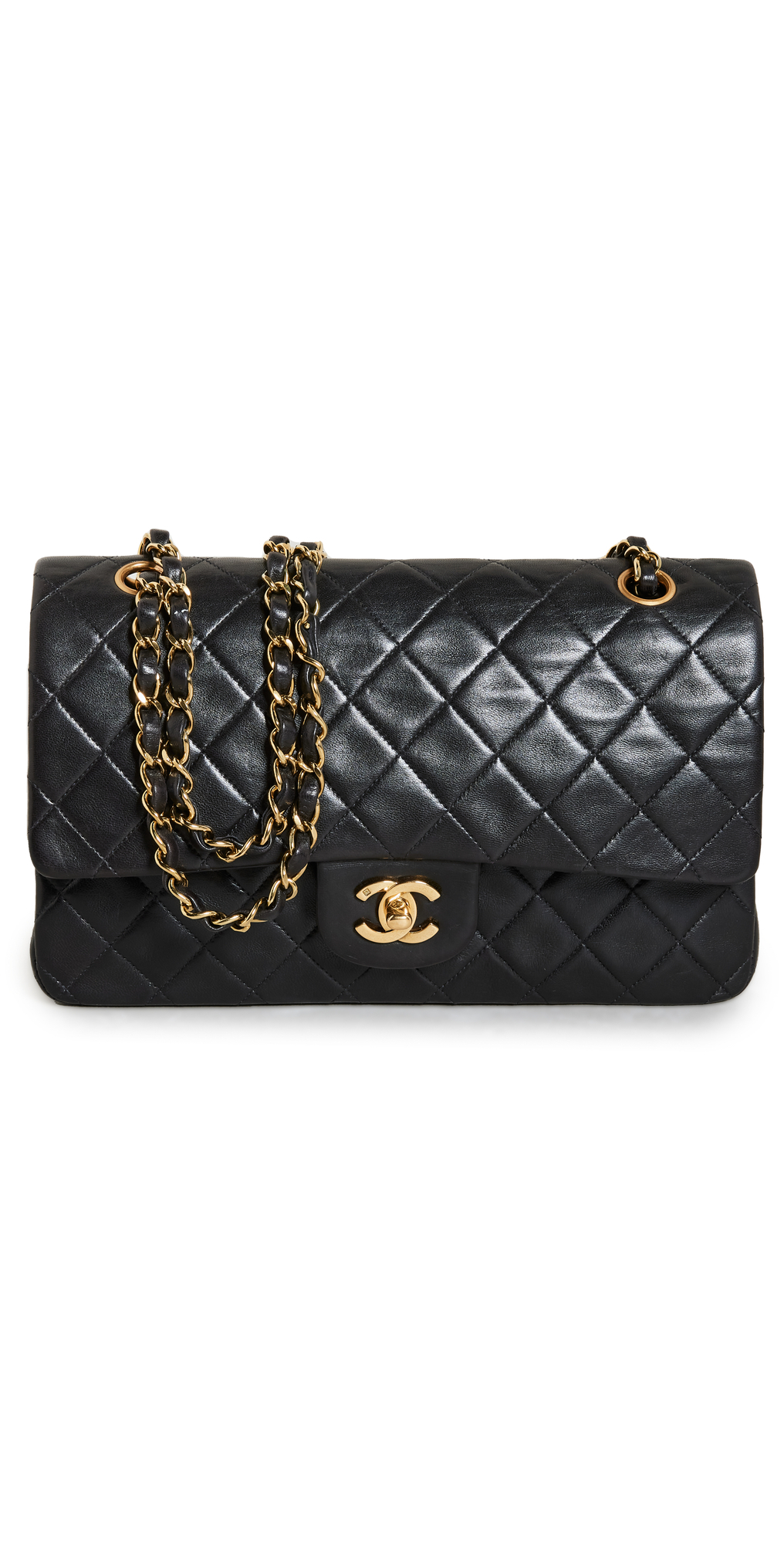 What Goes Around Comes Around Chanel Black Lambskin 2.55 10 Shoulder Bag