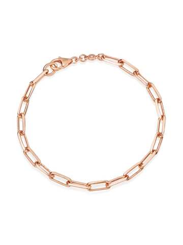 astley clarke polished-finish square-link bracelet - pink