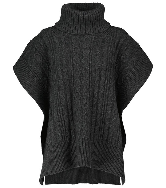 See By ChloÃ© Cable-knit wool-blend sweater in black