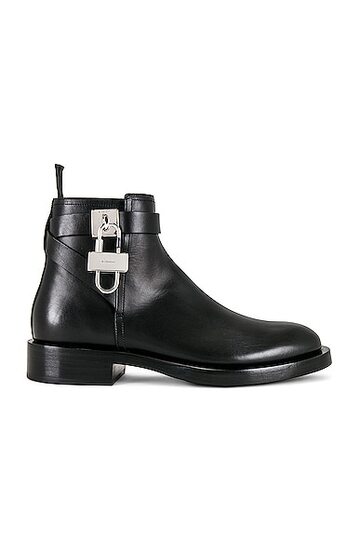 givenchy lock ankle boot in black