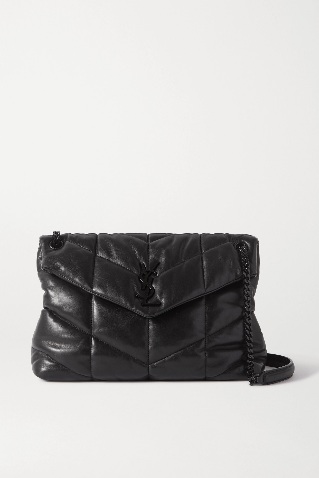 SAINT LAURENT - Loulou Puffer Quilted Leather Shoulder Bag - Black