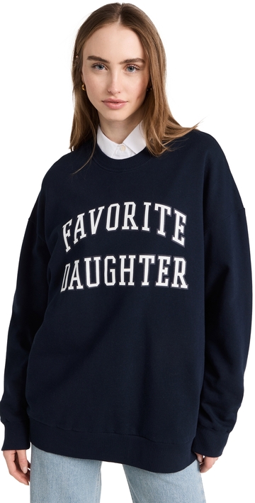 favorite daughter collegiate sweatshirt navy xs