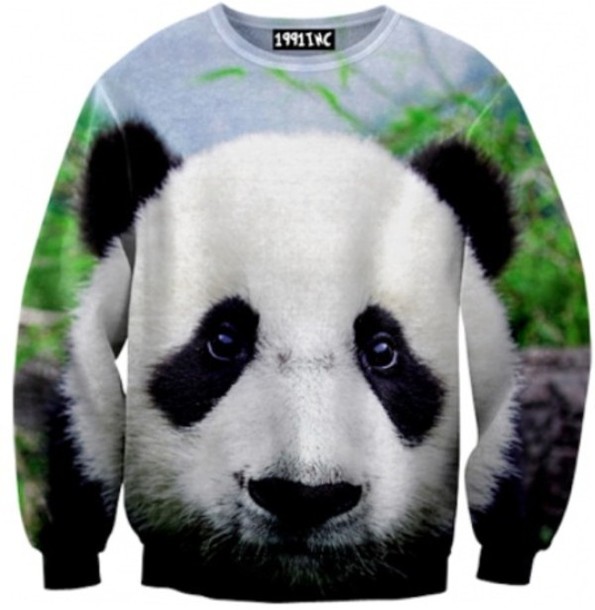 sweater sweatshirt panda