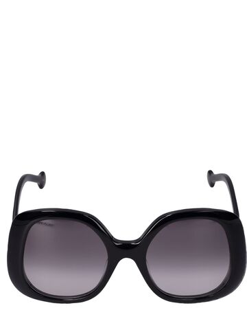 GUCCI Round Acetate Sunglasses in black / grey