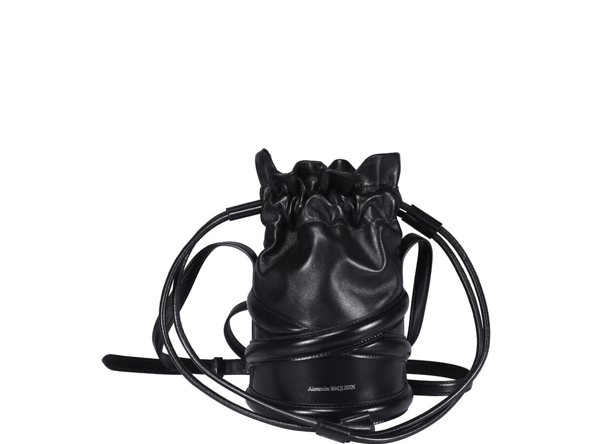 Alexander McQueen The Soft Curve Bucket Bag in black