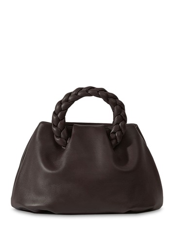 HEREU Medium Bombon Leather Top Handle Bag in brown