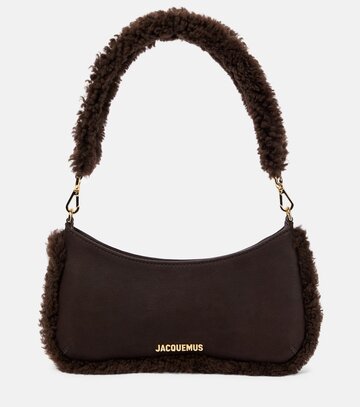 jacquemus le bisou doux small leather shoulder bag in brown