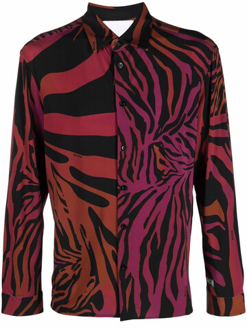Koché Koché zebra-print cotton shirt - Black