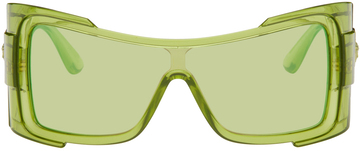 versace green maxi medusa biggie shield sunglasses