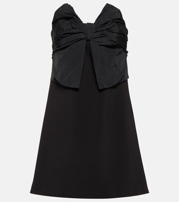 redvalentino bow-detail strapless minidress in black