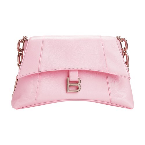 Balenciaga Downtown small shoulder bag with chain in black / pink