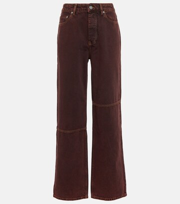 Ganni Izey mid-rise straight jeans in brown