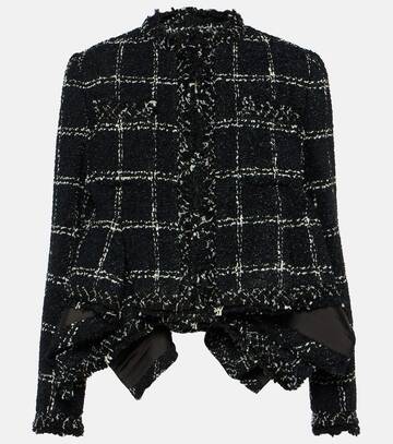 sacai tweed jacket in black