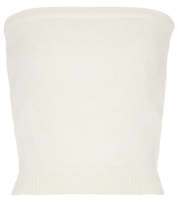 costarellos lena knit bandeau top in white
