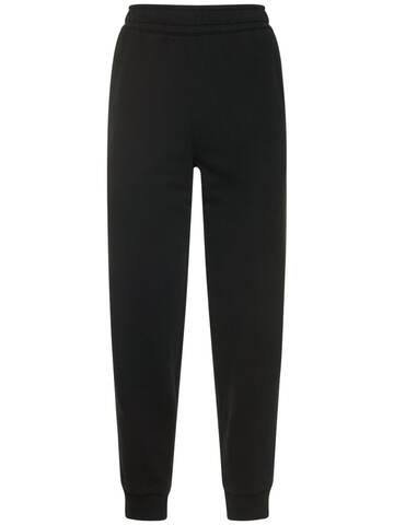 BURBERRY Larkan Check Cotton Jersey Jogging Pants in black