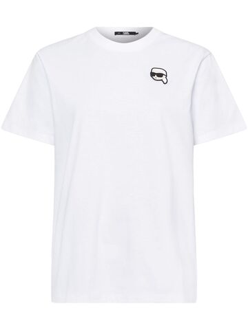 karl lagerfeld ikonik 2.0 organic-cotton t-shirt - white