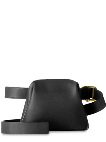 OSOI Mini Brot Leather Shoulder Bag in black