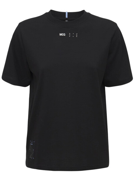 MCQ Cotton Jersey Logo T-shirt in black