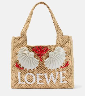 Loewe Font Tote Mini basket bag in beige
