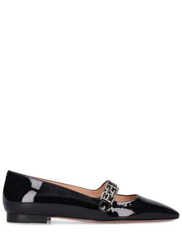 BALLY 10mm Elis Patent Leather Ballerina Flats in black