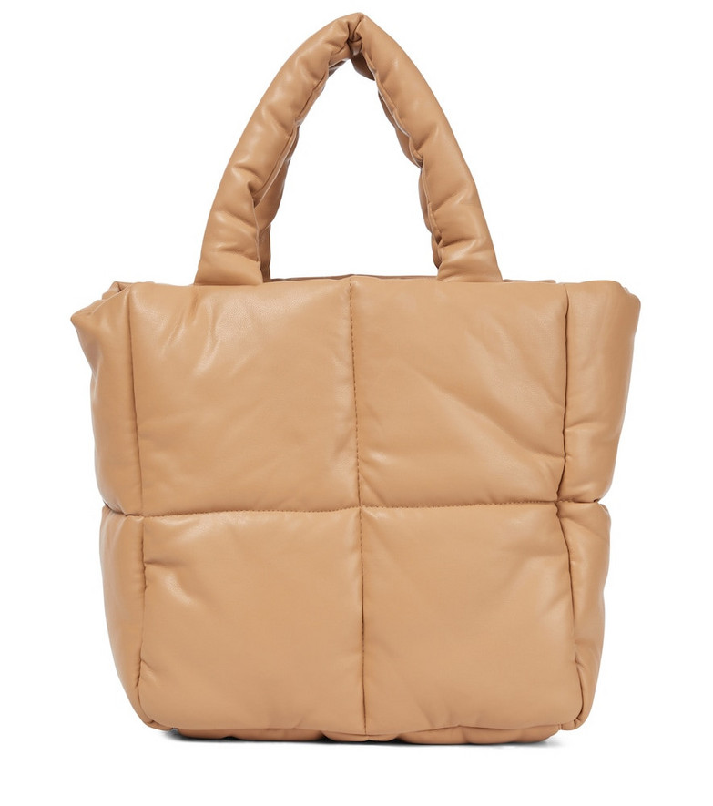 Stand Studio Rosanne quilted faux leather tote in beige