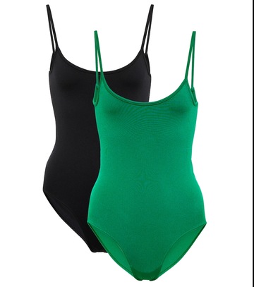 prism² pre set of two bodysuits in green