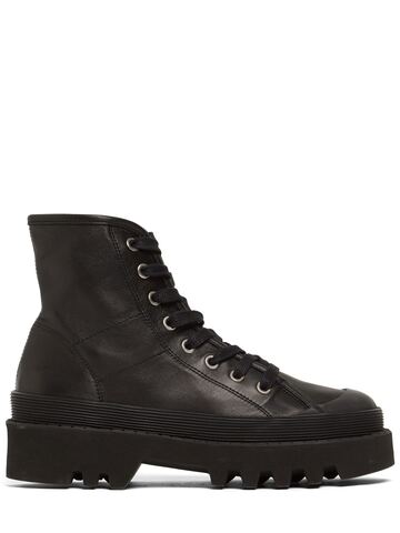 PROENZA SCHOULER 40mm City Leather Lace-up Boots in black