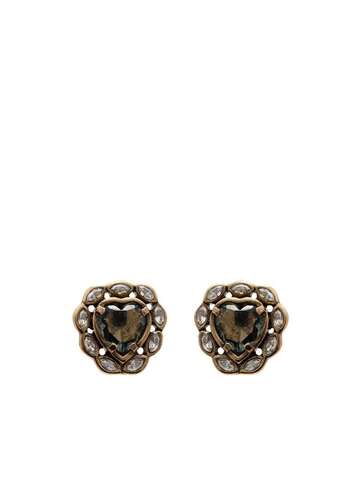 camila klein crystal-embellished stud earrings - gold