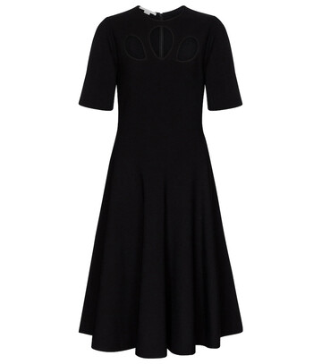 Stella McCartney Cutout knit midi dress in black