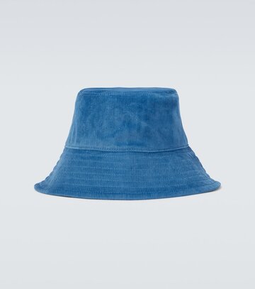 erdem cotton bucket hat in blue