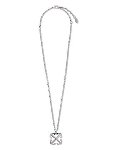 off-white arrows pendant necklace - silver