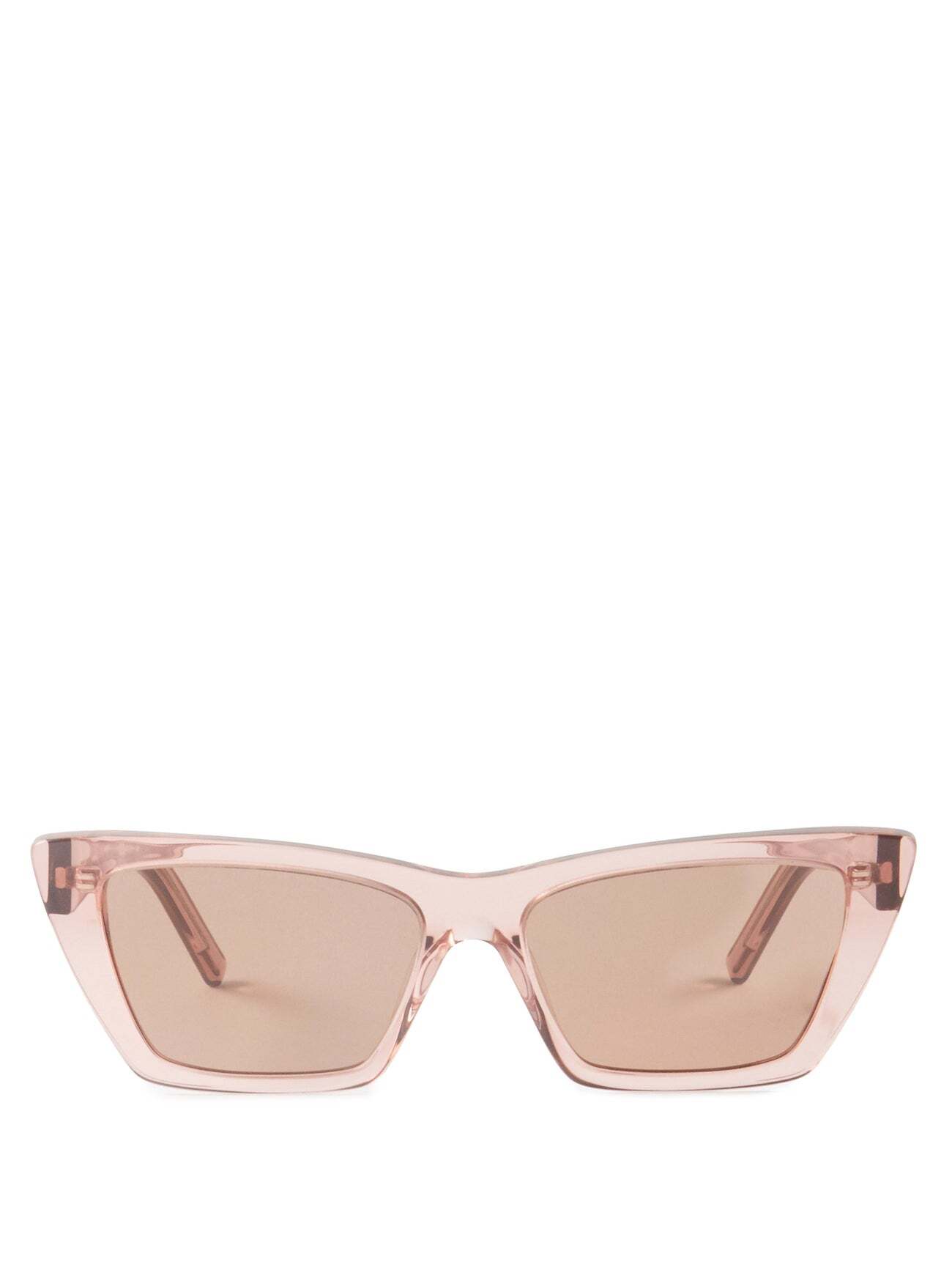 Saint Laurent - Mica Cat-eye Acetate Sunglasses - Womens - Pink