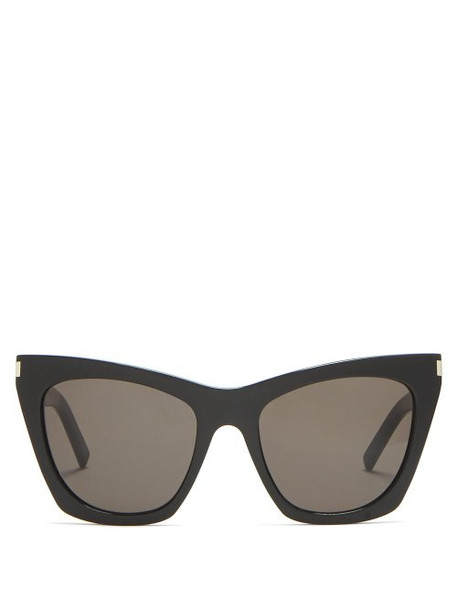 Saint Laurent - Kate Cat Eye Acetate Sunglasses - Womens - Black