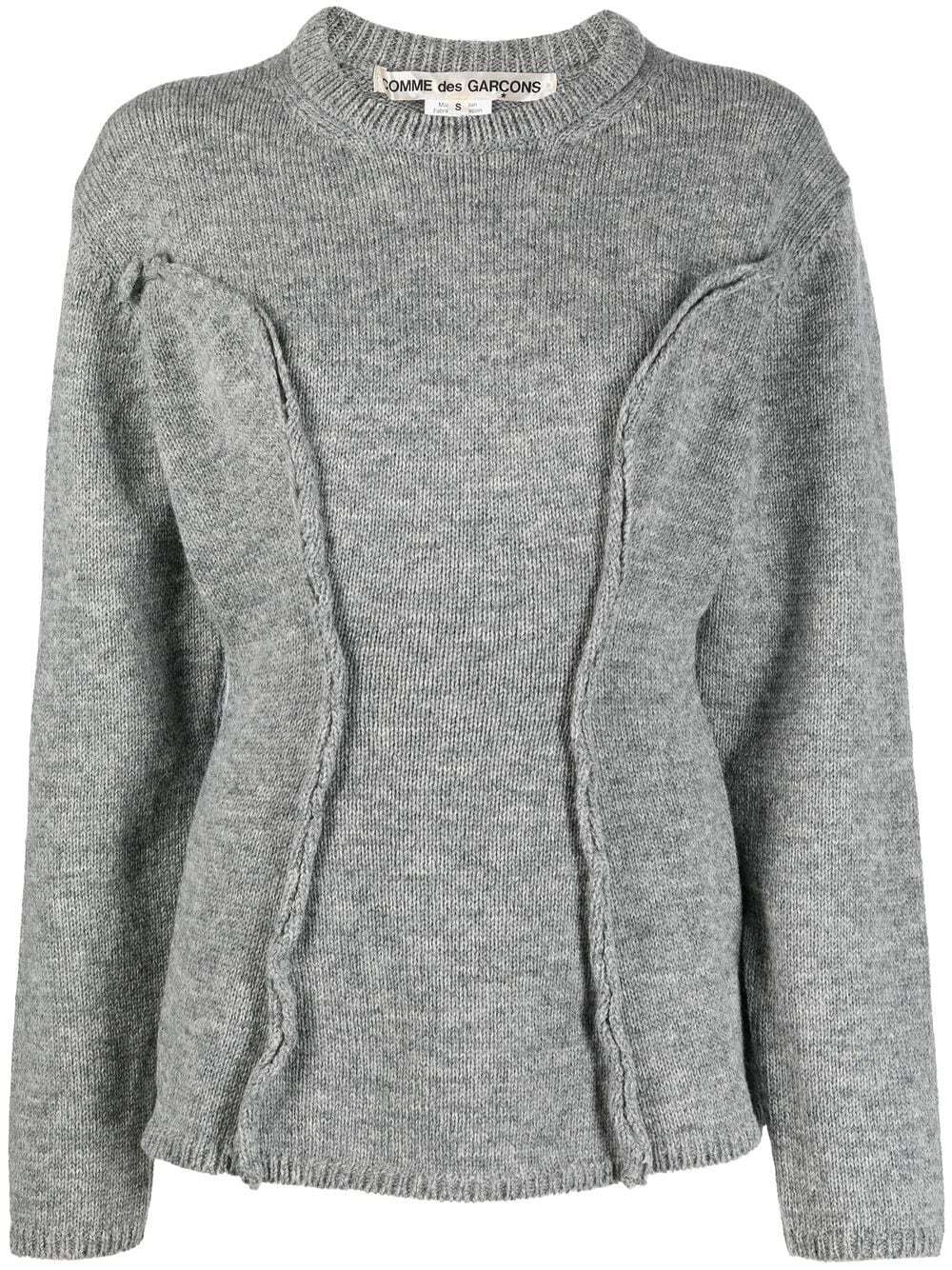 Comme Des Garçons exposed-seam wool jumper - Grey