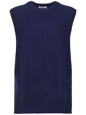 designers remix carmen slit wool vest in blue