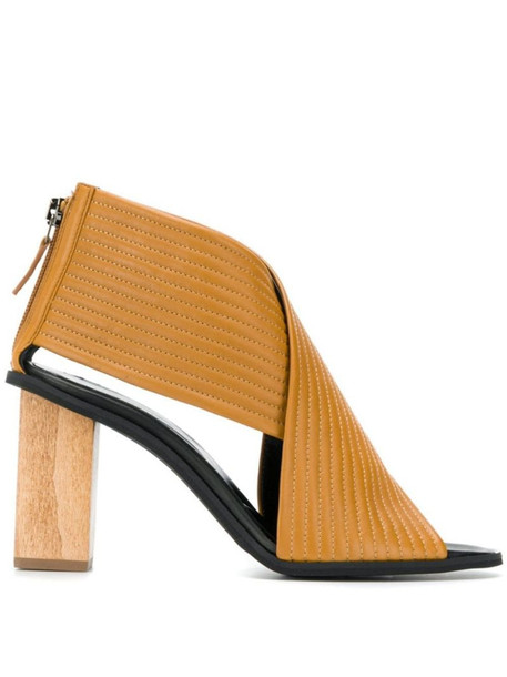 Christian Wijnants wooden heel sandals in brown